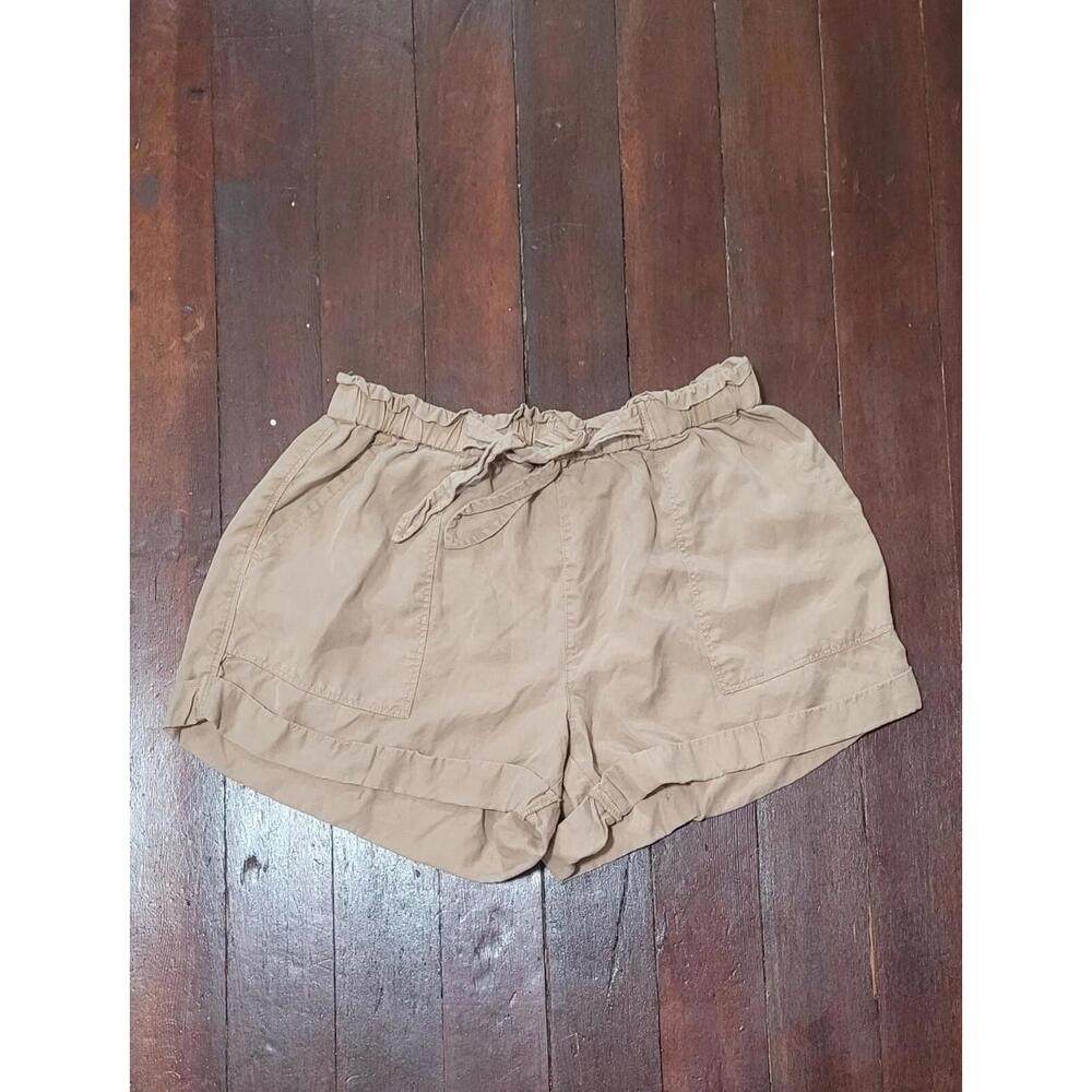 Aerie lightweight tan tie waist shorts
